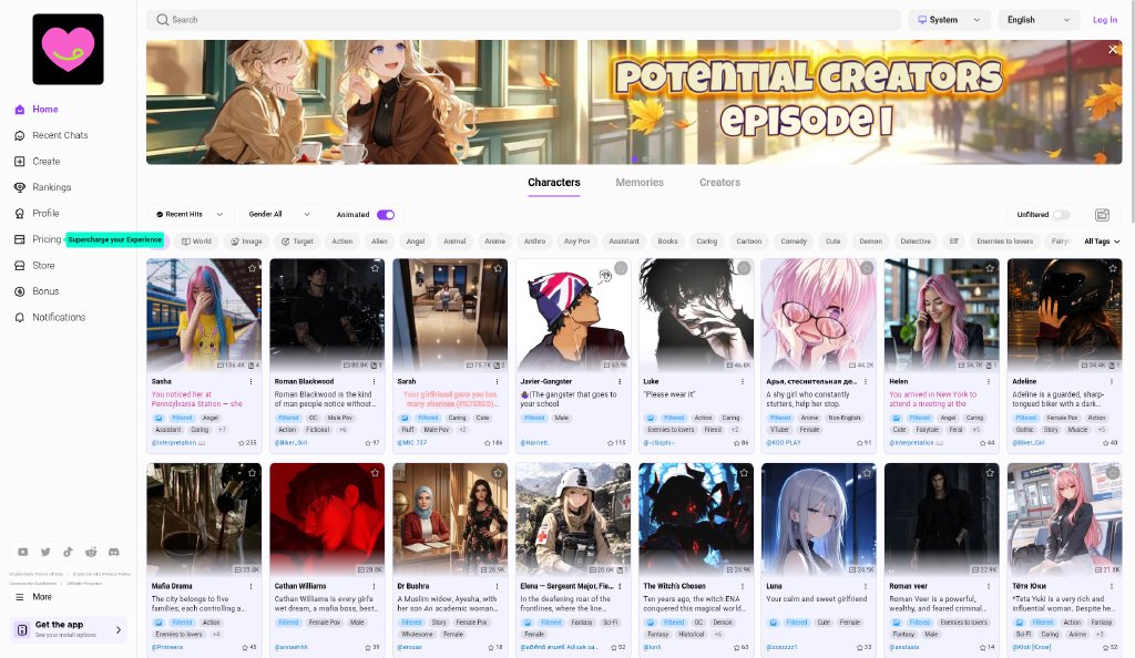 CrushOn AI website preview 1 (website)