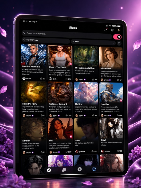 Lilacs App Store screenshot 1 (iPad)