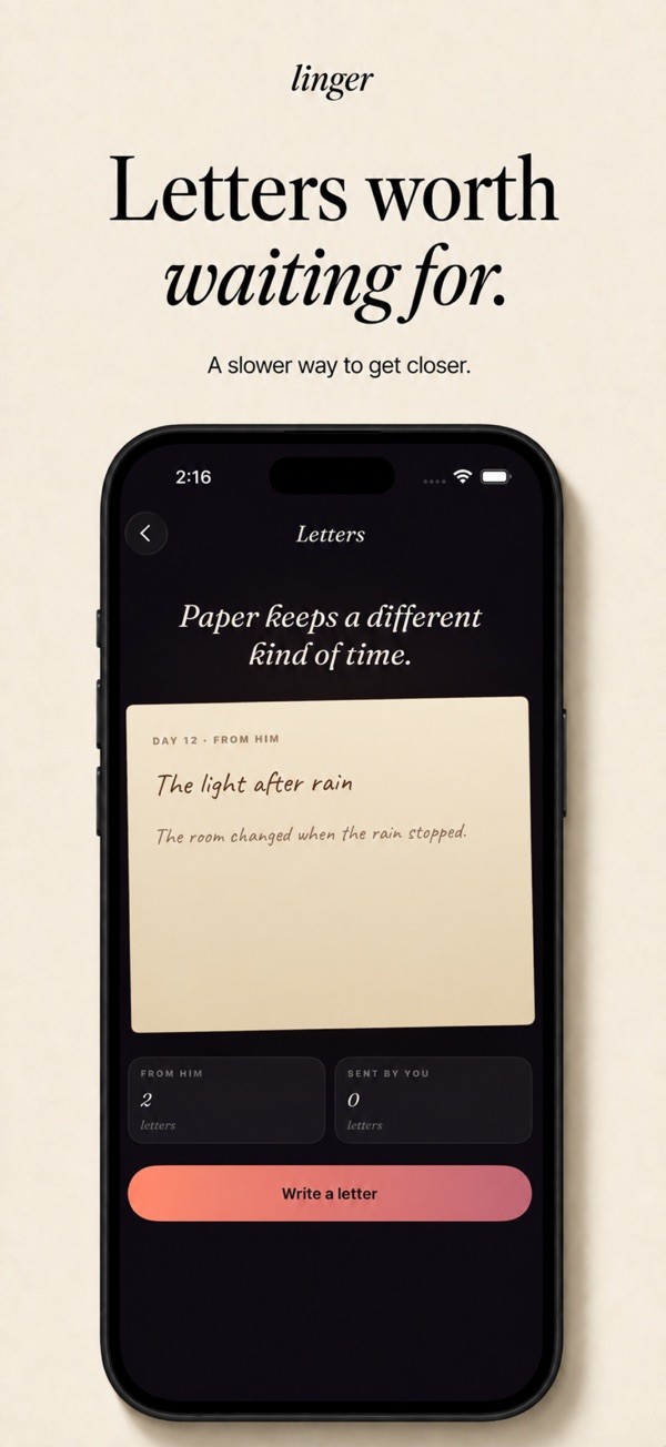 Linger App Store screenshot 3 (iPhone)