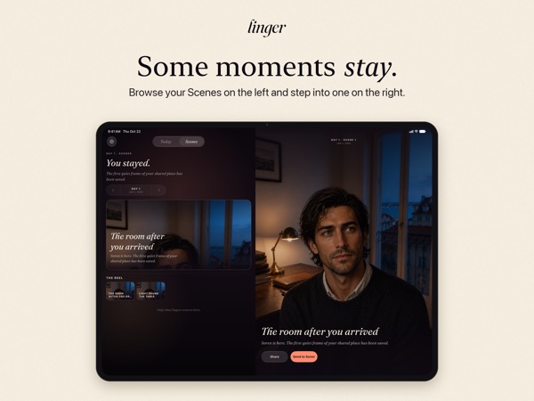 Linger App Store screenshot 3 (iPad)